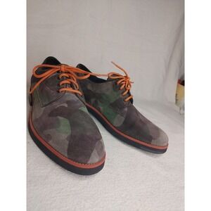 NEW Boemos Camo & Orange Laces Fashion‎ Shoe Suede Made in Italy  Mens Sz 40. S1